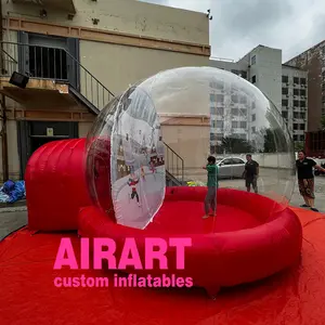 Event inflatable photo booth for birthday outdoor clear inflatable snow globe