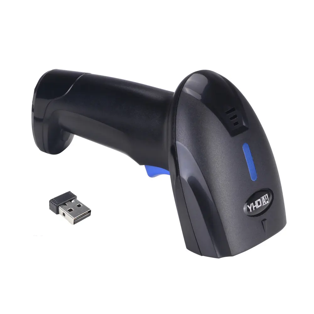 Draadloze Barcode Scanner 1D Laser Cordless Barcode Reader 2.4G 328 Voeten Lange Afstand Ontvanger Wifi Dongle