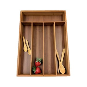 Bamboo <b>Storage</b> <b>Box</b> Rectangular <b>Drawer</b> Organizer For Miscellaneous Items - Product Image 2