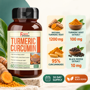 Suplemento de Cúrcuma y Curcumina GMP Shecome de Alta Absorción para el Soporte de las Articulaciones y Antioxidante, Suplemento Herbal de Cúrcuma y Curcumina - Product Image 6
