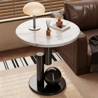 Table d'appoint créative pour bureau, petite table ronde, table basse de salon, table de chevet artistique blanche pour chambre, petite table à usage domestique