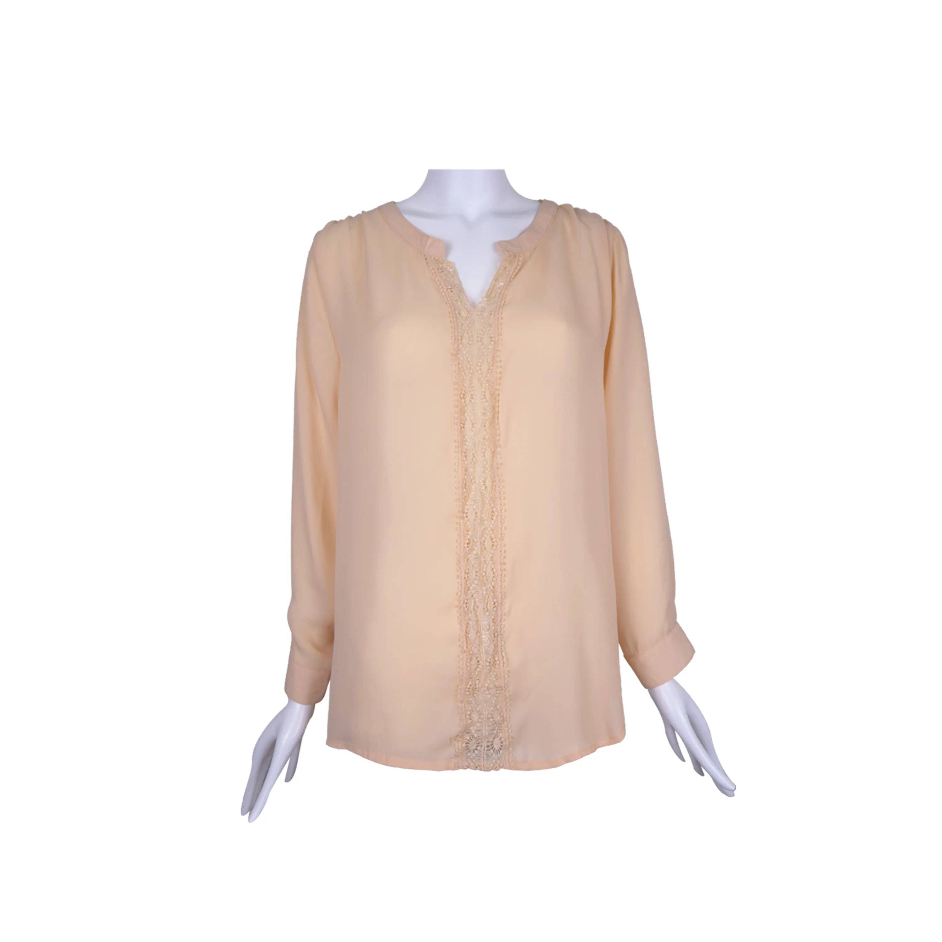 Блузка женская шифоновая с V-образным вырезом, Удобная Повседневная рубашка с вышивкой, большие размеры, на осень