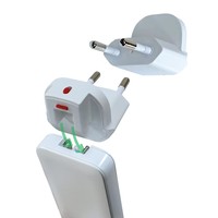 Cargador de Pared Rápido USB Tipo C PD GAN Delgado de 65 W, Adaptador de Corriente Portátil para Teléfono y Laptop, Enchufe Plegable Ecológico, Luz LED de 3 Puertos
