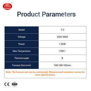 1700 équipement de chauffage électrique de four de résistance à hautes températures pour le four à moufle de laboratoire d'école - Product Image 4