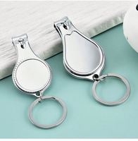 Porte-clés en caoutchouc avec logo personnalisé, composants en alliage de zinc, coupe-ongles, ouvre-bouteille - Portable, impression par transfert thermique, promotionnel