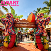 Arche gonflable publicitaire extérieure pour événements, motif animal, idéale pour fêtes estivales - Arche gonflable Flamant rose