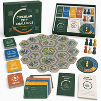 Atelier de jeu de société éducatif sur l'économie circulaire personnalisé pour la formation en classe et au musée avec des matériaux en carton