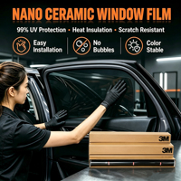 3M Nano Ceramic 3m Window Film Roll VLT Tinggi Kejernihan Tinggi Penolakan Panas Privasi Satu Arah CR20 CR40 CR70 CR90