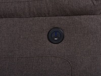 Fauteuil inclinable électrique HOMERS avec cadre métallique moderne, fauteuil inclinable électrique à siège unique, canapé chauffant avec massage et port USB pour salon