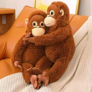 Peluche Gorille, Poupée Singe à Longs Bras, Coussin Confort Super Doux en Peluche avec Rembourrage en Coton PP, Design Singe Figuratif - Product Image 5