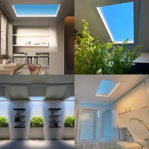 Tuya Wifi Virtual Led Skylight Artificial Roof Window Natural Sunlight Blue Sky Panel Daylight Ceiling Light