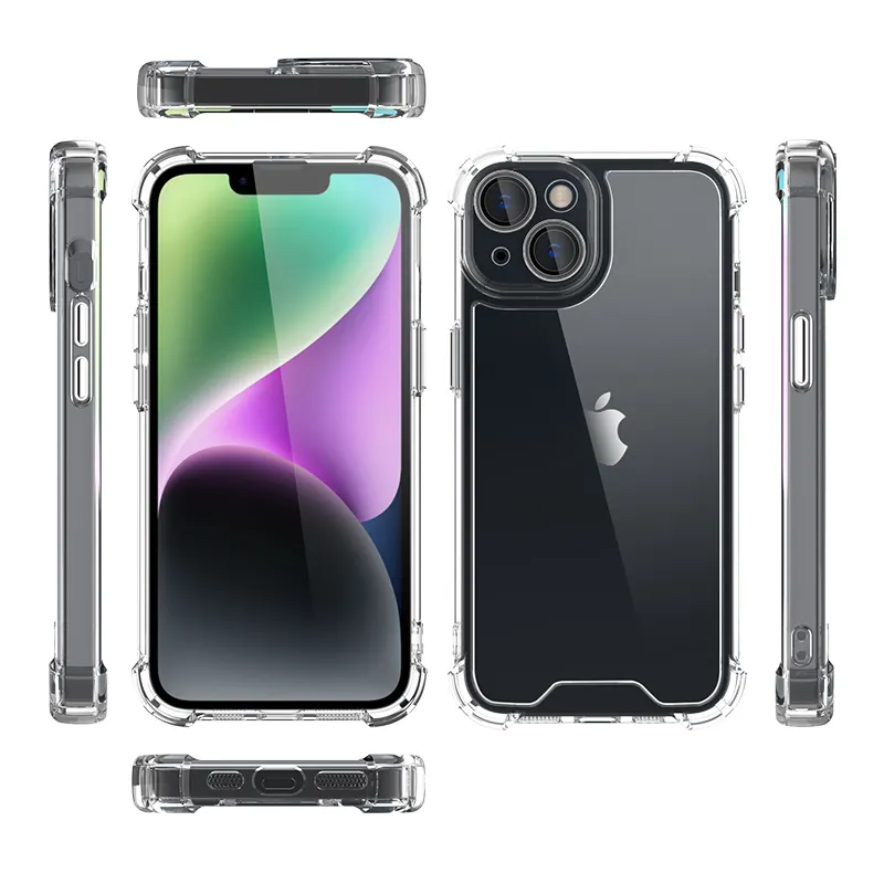 Chống bụi lỗ thiết kế trong suốt trường hợp đối với iPhone 14 cộng với phonecases Bìa Shell Đối với iPhone 15 14 Pro Max