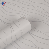 Jinyi H1386 White Cream Lines Modern Ceiling Roof Furniture Wall Book Wall Cover Paper Rolls Wallpaper