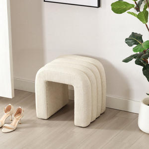 Taburete otomano cuadrado de dormitorio de terciopelo, taburete lateral para el hogar, hoteles y restaurantes, silla otomana de decoración para el hogar 2024 superventas - Product Image 3