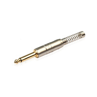 Câble audio pour guitare mono avec fiche plaquée or en alliage de zinc épaissi, pour soudure DIY, 6,35 mm, pour approvisionnement transfrontalier