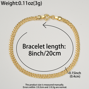 SY-H433 Zeadear - Pulsera de Cadena Chapada en Oro de 18k de 4 mm, Diseño Simple, Nueva Llegada, para Chicas - Product Image 6