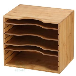 Space-Saving Bamboo <b>Desk</b> Organizer Tray for <b>Small</b> Workspaces - Product Image 2