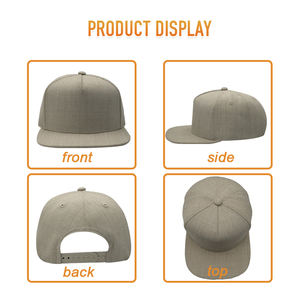 Gorra Heycap Deportiva, Transpirable, Personalizable, <span class=keywords><strong>de</strong></span> 5 Paneles, con Visera Curva, <span class=keywords><strong>Lana</strong></span>, Logotipo Bordado <span class=keywords><strong>en</strong></span> 3D, Visera Clásica, Parte Superior Rígida, Estilo Hip-hop - Product Image 4
