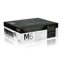 Console de mixage DJ USB 6 canaux M6, élégante et professionnelle, avec égaliseur 3 bandes/gain/mesure LED sur chaque canal
