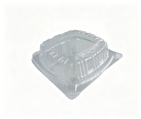 Boîte à clapet transparente en PET de qualité alimentaire, jetable, pour salades, sandwichs, pizzas, fruits, sushis, plats à