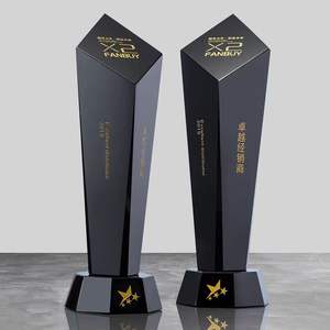 Placa <span class=keywords><strong>de</strong></span> Premio <span class=keywords><strong>de</strong></span> Cristal Negro K9 en Blanco con Logotipo Personalizado Grabado Directo <span class=keywords><strong>de</strong></span> Fábrica, Trofeo, Regalo Empresarial - Product Image 3