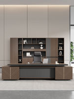 Table de bureau en bois de luxe de haute qualité, directement de l'usine, simple et moderne, bureau de direction, convertible en forme de L