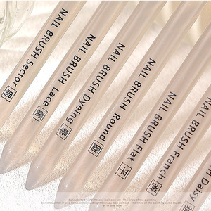 Ensemble de pinceaux à ongles en acrylique personnalisés OEM, style japonais, pour nail art, ombré, French manucure, gel, liner ultra-fin, pinceaux de manucure - Product Image 6