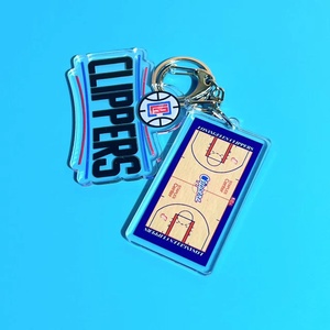 Porte-clés personnalisable avec logo imprimable pour les équipes de basketball Lakers, Warriors, Nets, Clippers, Grizzlies, pour voiture, sac, accessoires - Product Image 2