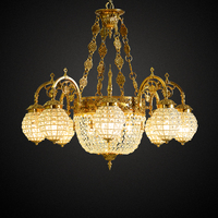 Lustre à billes perlées, centre de table, baroque, fait main, cristal, siècle, Maroc, vintage, avec luxe européen pour style de mariage, 19e siècle