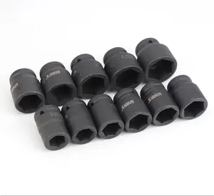 17-41 mm full size auto repair tools Regular Short Impact Socket bit set for Torque Wrench 3/4" black CRV small socket