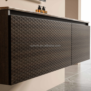 Lusso moderno cassetto lavello Multi-strato in legno massello armadi da <span class=keywords><strong>bagno</strong></span> doppi bacini <span class=keywords><strong>con</strong></span> Led specchi - Product Image 4