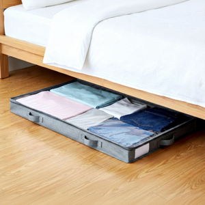 Suitable for Under Beds Under 4 Inches, Folds Down for <strong>Shallow</strong> <strong>Storage</strong>, with a Transparent Lid and Zipper. - Product Image 3