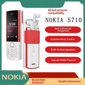 Teléfono Móvil <span class=keywords><strong>Nokia</strong></span> 5710 XpressAudio 4G con Música, Pantalla de 2.4 Pulgadas, Auriculares Inalámbricos Integrados y Doble Tarjeta SIM - Product Image 1