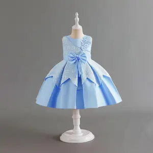 2109, оптовая продажа, новое платье принцессы для девочек, роскошное макси, Свадебное бальное платье на день рождения, платье для детей