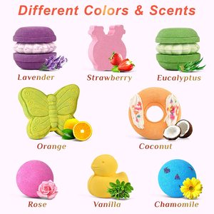 Productos populares, venta al por mayor, bombas de baño personalizadas, bombas de baño de macarrón, aceite de lavanda, ingredientes naturales, bombas de baño - Product Image 6