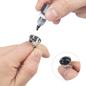 Un ensemble de 5 modèles tasses en métal Microblading anneau <span class=keywords><strong>rose</strong></span> tasse d'encre de <span class=keywords><strong>tatouage</strong></span> pour aiguille de <span class=keywords><strong>tatouage</strong></span> fournitures accessoires maquillage outils de <span class=keywords><strong>tatouage</strong></span> - Product Image 3