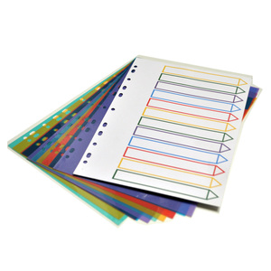 Colourful 10 Tabs <strong>Cards</strong> Binder Paper File Divider Eco-friendly A4 <strong>Size</strong> Different <strong>Index</strong> Page 11 Holes Folder 1pcs/pp Bag CN;ZHE - Product Image 1