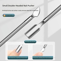 Kit de coupe-peaux mortes et pince à cuticules en acier inoxydable réutilisable, polissoir à ongles durable, outil de manucure, emballage en boîte