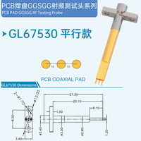 Sonde RF haute fréquence GSG, pas de 1,0 mm, 8 GHz, pointe de sonde de test pour PCB micro-ondes, connecteur coaxial pour mesure RF de précision GL67530