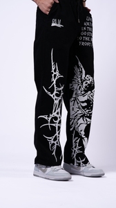 <strong>Black</strong> Patterned <strong>Pants</strong> for Men