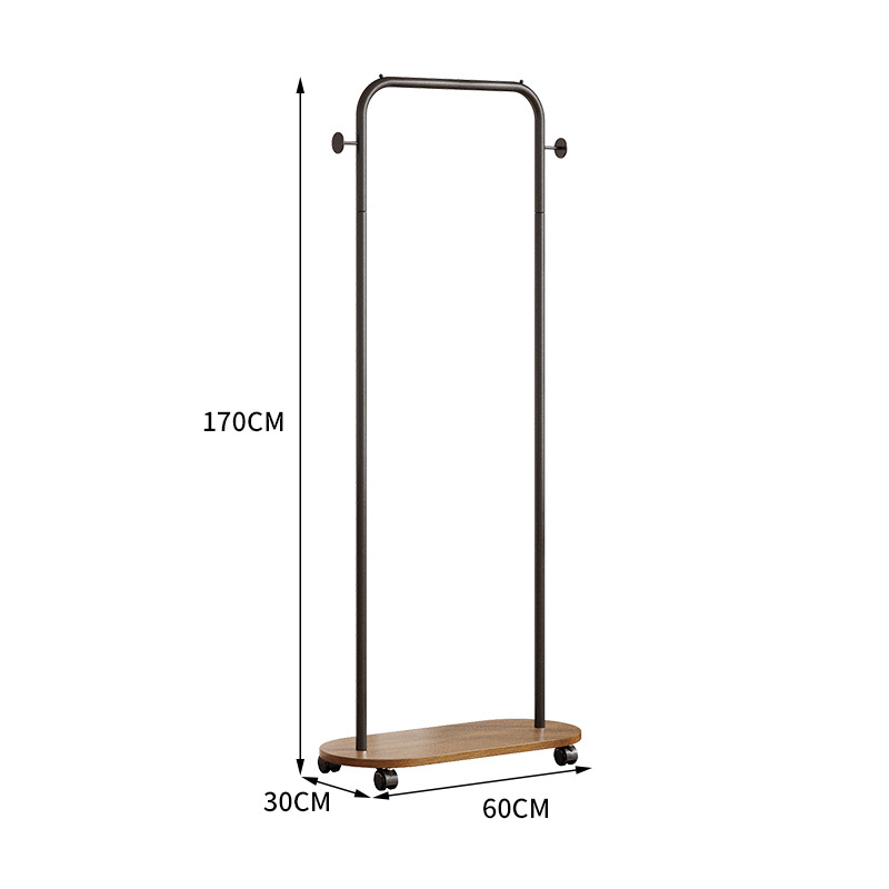 Elliptical flat-head single hanger-walnut black frame-60170