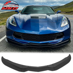 Compatible con Chevrolet Corvette C7 2014-2019, Labio de Parachoques Delantero Estilo Stage 2, Negro Mate - Product Image 1