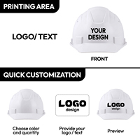 Casco de Seguridad con Logotipo Personalizado, Tipo ANSI I Clase C, Estilo Gorra Ventilada, ABS, con Suspensión de 4 Puntos y Correa para la Barbilla, para Personal