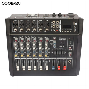 Mezclador de potencia de audio de Sonido Profesional de 6 canales Gooermi, mezclador de sonido de efecto de interfaz USB, mezclador de amplificador de consola de DJ - Product Image 2