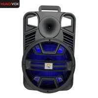 Enceinte sans fil de 12 pouces avec basses puissantes, USB/AUX/microphone intégré, lumière LED RVB, radio FM portable