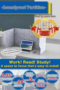 ที่แบ่งโต๊ะอะคูสติกที่กั้นสำหรับโต๊ะทำงานเป็นมิตรกับสิ่งแวดล้อม - Product Image 2