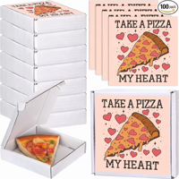 Boîte en carton à thème Amour Mignon pour cadeaux, biscuits, événements et anniversaires, avec étiquettes personnalisables, et boîte à pizza personnalisée, fabricant de boîtes à pizza