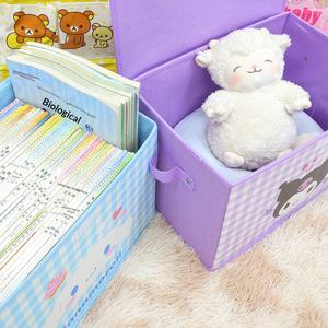 Boîte <span class=keywords><strong>de</strong></span> rangement pliable et portable en tissu imprimé motif dessin animé pour livres, collations, vêtements, jouets, idéale pour dortoir et voiture - Product Image 2