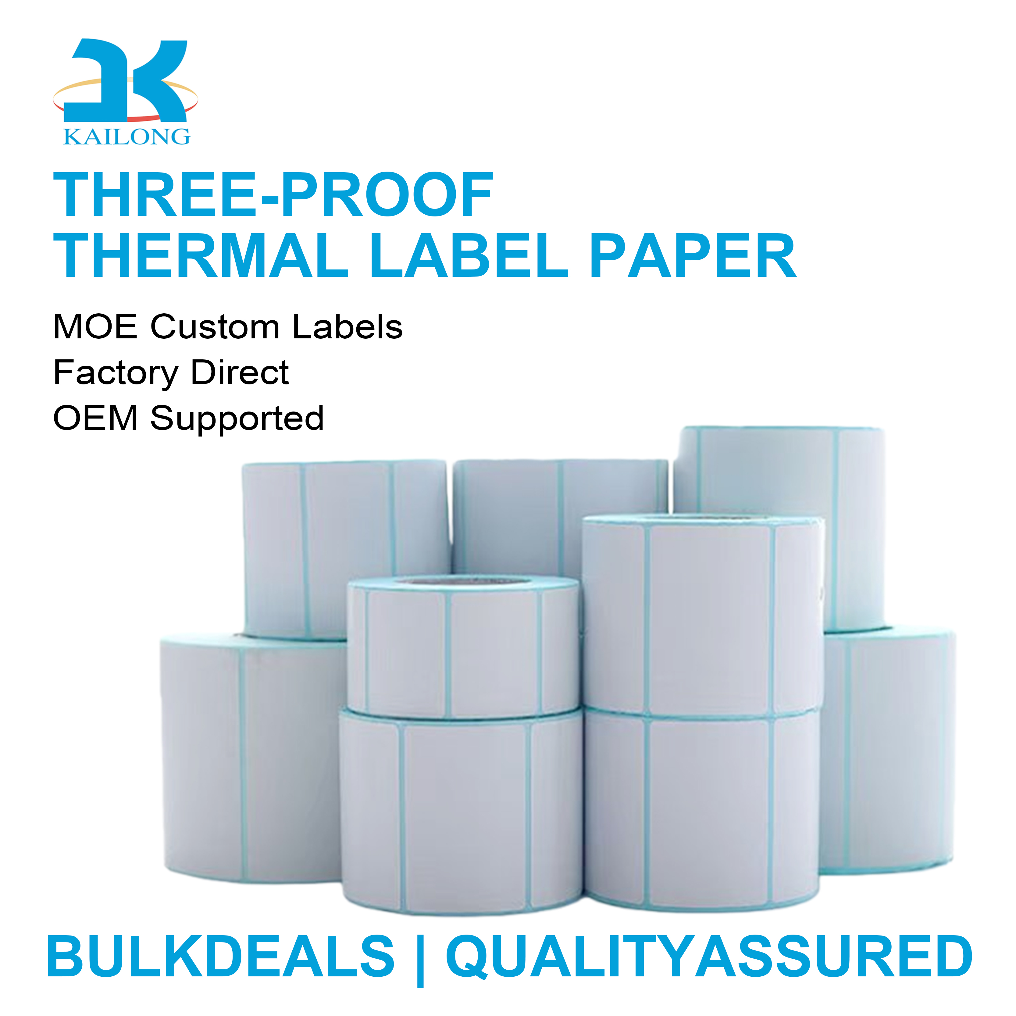 Custom Durable Thermal Paper Labels Eco-Friendly Multiple Sizes Shipping Barcode Wholesale For E-commerce Platforms Retailers