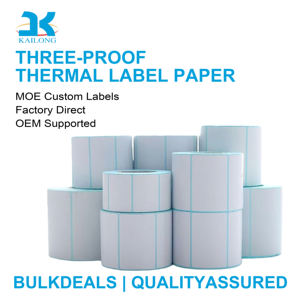 Étiquettes en papier thermique personnalisées durables, écologiques, <span class=keywords><strong>plusieurs</strong></span> tailles, codes-barres d'expédition, vente en gros pour les plateformes e-commerce et les détaillants - Product Image 1